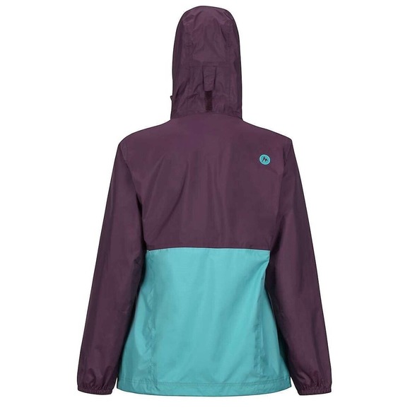 Marmot Women's Size Small Pullover Rain Jacket Anorak Hooded Purple Teal Outdoor - Picture 2 of 6